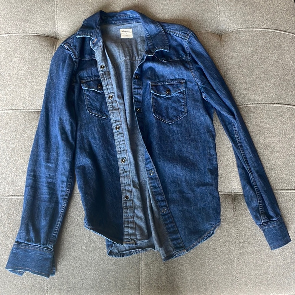 GAP shacket jean colored! Size small